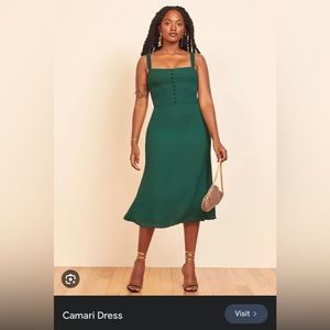 Reformation Camari dress - emerald
